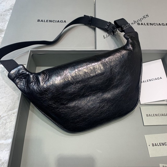 Balenciaga專櫃爆款斜挎胸包腰包 巴黎世家男女同款腰包全皮胸包 fyj1513